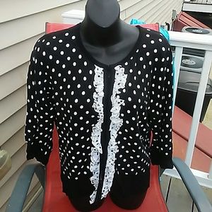 White House Black Market Polka Dot Sweater